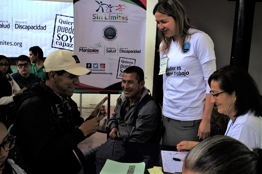 En esta jornada se realizó la caracterización de las personas con discapacidad.